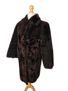 1940s Brown Beaver Lamb Fur Coat