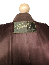 Load image into Gallery viewer, 1940s Chocolate Brown Beaded Princess Coat
