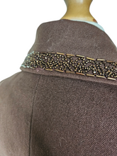 Load image into Gallery viewer, 1940s Chocolate Brown Beaded Princess Coat
