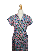 Load image into Gallery viewer, Late 1940s Pink Floral House Dress
