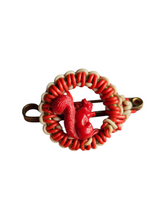 Load image into Gallery viewer, 1940s Red Squirrel Make Do and Mend Wirework Brooch
