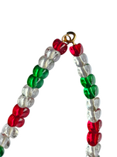 Load image into Gallery viewer, 1930s Red, Green And Clear Glass Necklace
