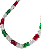 Load image into Gallery viewer, 1930s Red, Green And Clear Glass Necklace
