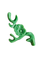 Load image into Gallery viewer, 1940s Green Carved Galalith Flower Brooch
