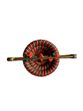 Load image into Gallery viewer, 1940s Red and Green Make Do and Mend Wirework Brooch
