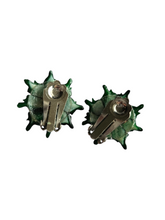 Load image into Gallery viewer, 1940s Green Christmas Holly Earrings
