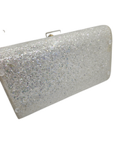 Load image into Gallery viewer, 1950s White and Clear Glitter Lucite Box Bag
