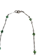 Load image into Gallery viewer, 1930s Deco Green Glass Necklace
