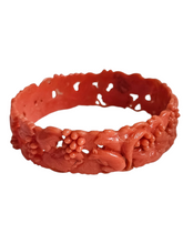 Load image into Gallery viewer, 1940s RARE Coral Pink Squirrel Celluloid Bangle
