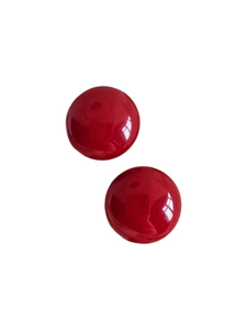 1940s Red Bakelite Screwback Earrings