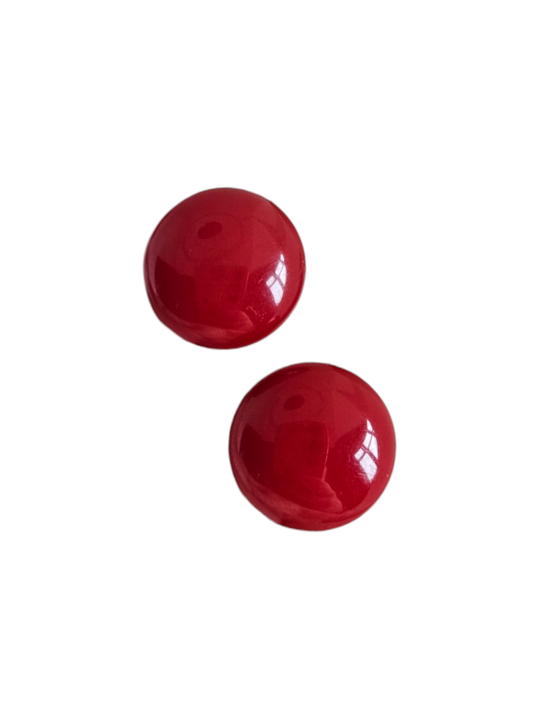 1940s Red Bakelite Screwback Earrings