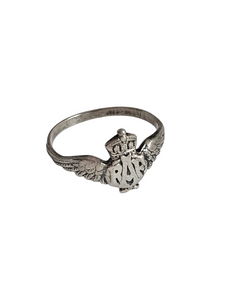 1940s Sterling Silver World War Two RAF Ring