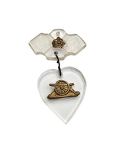 Load image into Gallery viewer, 1940s World War Two Royal Artillery Lucite Drop/Pendant
