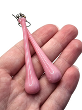 Load image into Gallery viewer, 1930s Deco Pink Glass Drop Earrings
