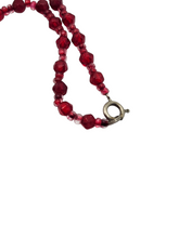 Load image into Gallery viewer, 1930s Deco Red Glass Necklace
