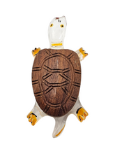 Load image into Gallery viewer, 1940s Rare Wood and Lucite Turtle Brooch
