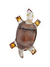 Load image into Gallery viewer, 1940s Rare Wood and Lucite Turtle Brooch
