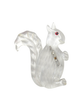 Load image into Gallery viewer, 1940s Rare Carved Lucite Squirrel Brooch
