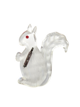 Load image into Gallery viewer, 1940s Rare Carved Lucite Squirrel Brooch
