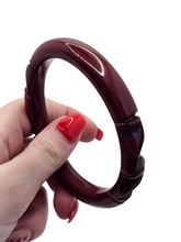 Load image into Gallery viewer, 1940s Burgundy Overdyed Galalith Bangle
