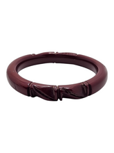 Load image into Gallery viewer, 1940s Burgundy Overdyed Galalith Bangle
