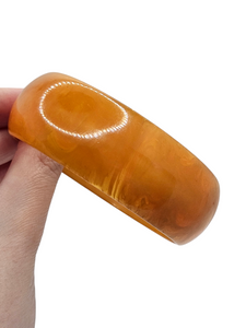 1940s Marbled Orange Bakelite Bangle