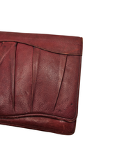 Load image into Gallery viewer, 1930s/1940s Dark Red Leather Clutch Bag
