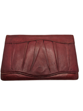 Load image into Gallery viewer, 1930s/1940s Dark Red Leather Clutch Bag
