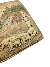 Load image into Gallery viewer, 1940s Japanese Tourist Clutch Bag With Celluloid Elephants
