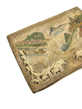 Load image into Gallery viewer, 1940s Japanese Tourist Clutch Bag With Celluloid Elephants
