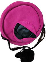 Load image into Gallery viewer, 1940s/1950s Bright Pink Halo Hat With Black Netting
