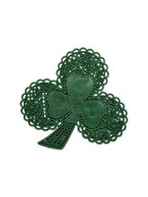 Load image into Gallery viewer, 1940s Celluloid Green Shamrock St Patrick&#39;s Day Brooch
