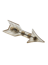 Load image into Gallery viewer, 1940s Carved Lucite Rhinestone Arrow Brooch
