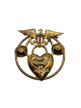 Load image into Gallery viewer, 1940s World War Two US Sweetheart in Service Brooch
