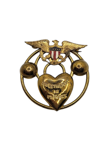 1940s World War Two US Sweetheart in Service Brooch