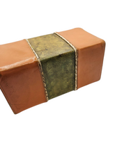 Load image into Gallery viewer, 1940s/1950s Orange, Cream, Tan and Green Snakeskin Box Bag
