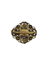 Load image into Gallery viewer, 1930s Czech Multicoloured Enamel, Glass, Filigree Brooch
